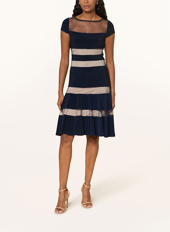 Joseph Ribkoff robe en jersey BLEU FONCÉ / BEIGE