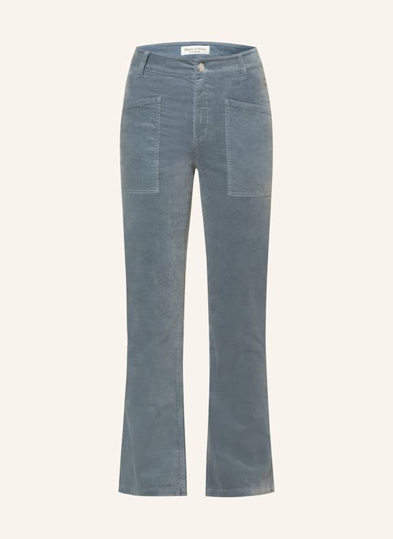 Marc O'Polo Bootcut-Hose KIRUNA aus Samt BLAUGRAU