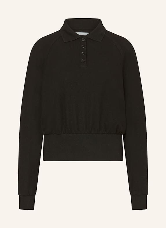 OPUS Strick-Poloshirt GEIGI SCHWARZ