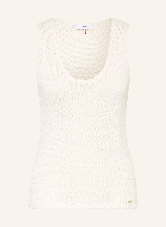 CINQUE Pletený top CILIV se lnem BÍLÁ