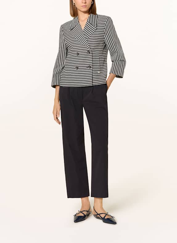 CINQUE CIBELLA-blazer met 3/4-mouwen ZWART / LICHTGRIJS