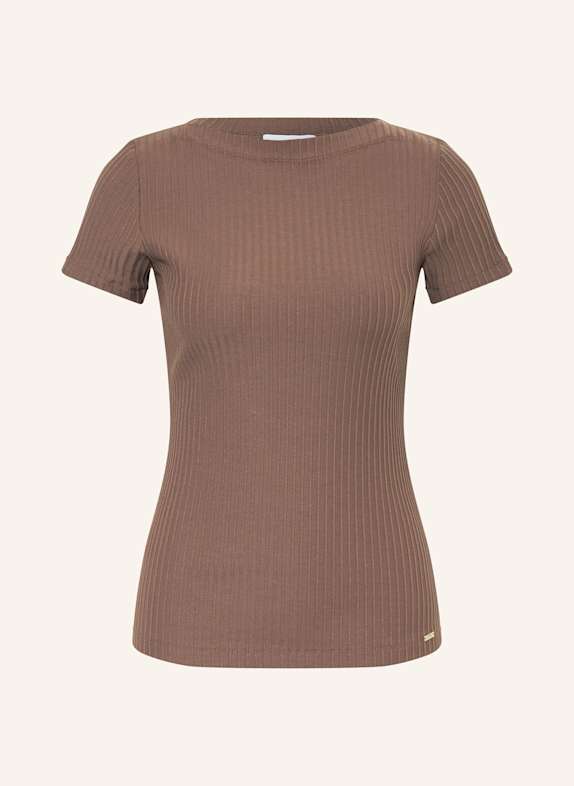 CINQUE Tričko CIRIANO TMAVĚ HNĚDÁ