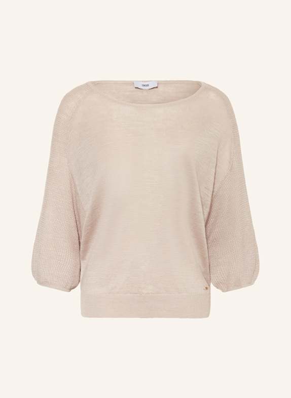 CINQUE Pullover CIMAO mit Leinen und mit 3/4-Arm BEIGE