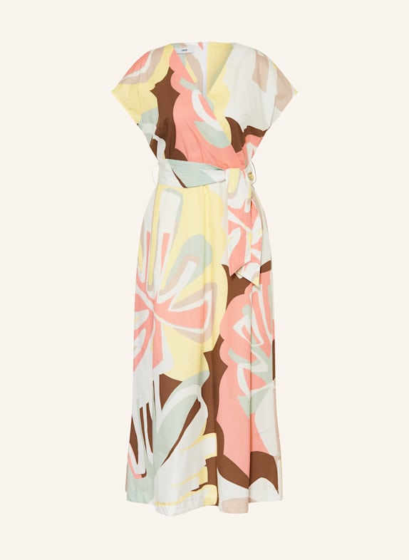 CINQUE Kleid CIDAROTA GELB / BRAUN / HELLROT