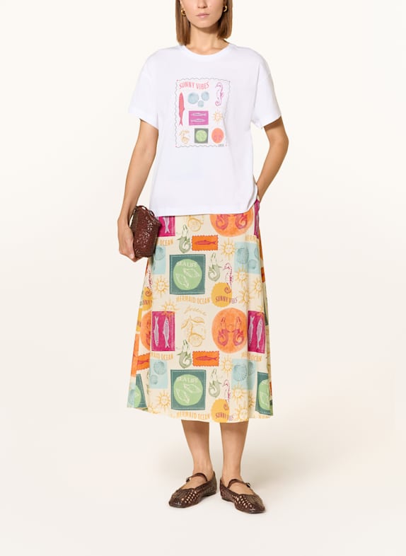 CINQUE T-shirt CIMARINO VIT / RÖD / LILA
