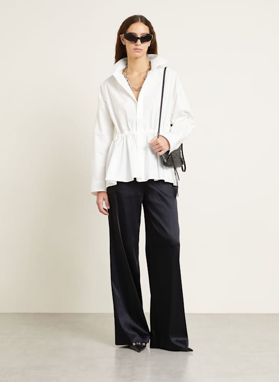 BALENCIAGA pantaloni din satin NEGRU