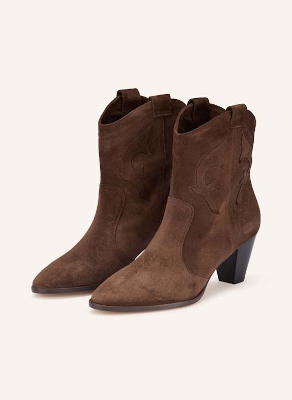 ba&sh Cowboy Boots NEW CASEY DUNKELBRAUN