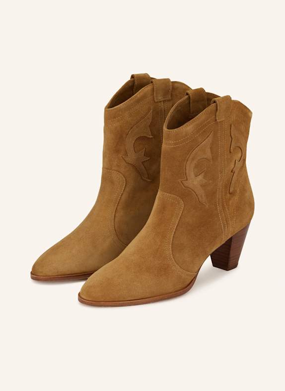 ba&sh Cowboy Boots NEW CASEY DUNKELGELB