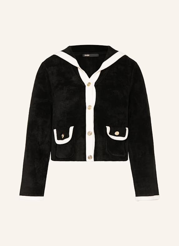 maje Cropped-Jacke SCHWARZ / WEISS