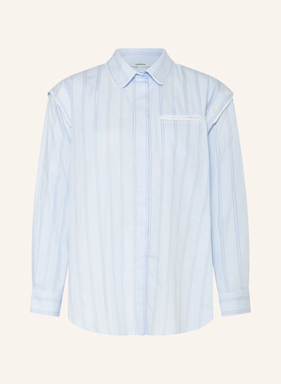 SANDRO Hemdbluse HELLBLAU / WEISS