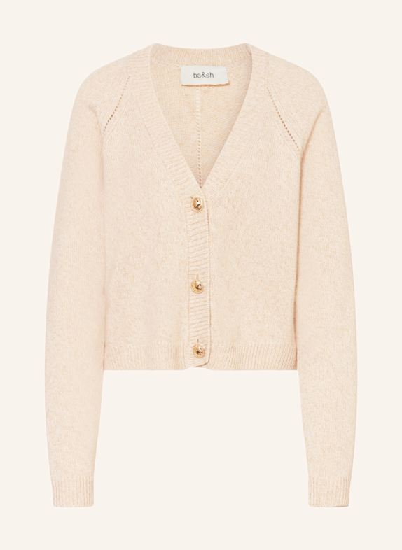 ba&sh Pletený kabátek CELLYA z kašmíru SVĚTLE HNĚDÁ