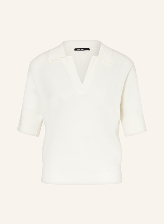 MARC AUREL Strick-Poloshirt mit 3/4-Arm WEISS