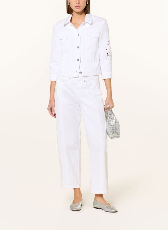 MARC AUREL Jeansjasje met 3/4-mouwen WIT