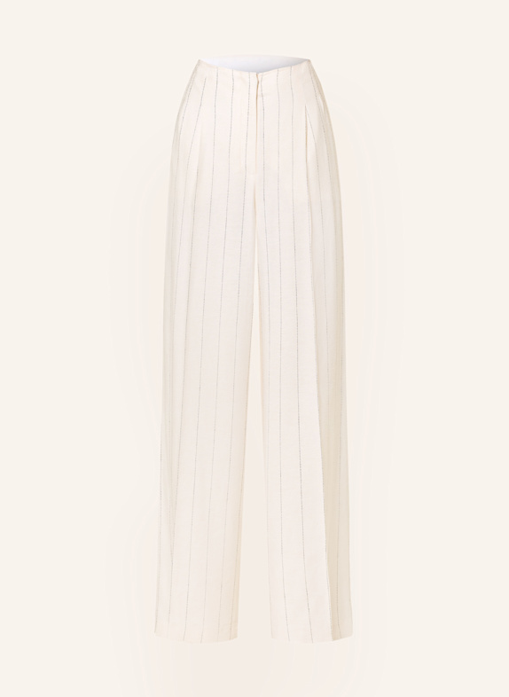 MARC AUREL Marlenehose mit Leinen ECRU / SCHWARZ