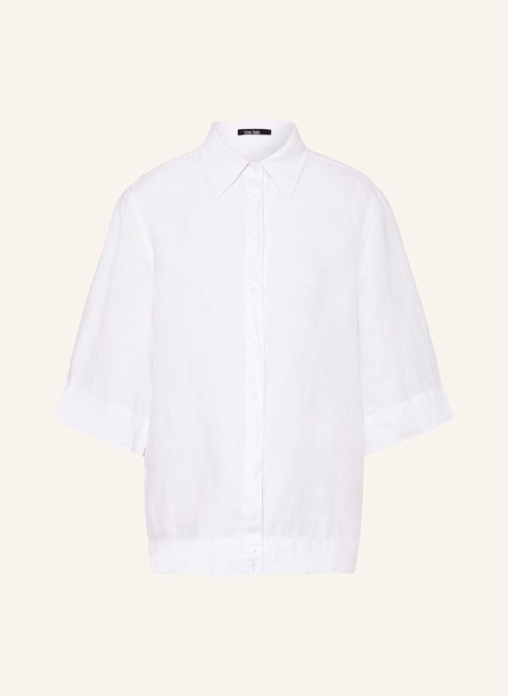 MARC AUREL Hemdbluse aus Leinen mit 3/4-Arm WEISS
