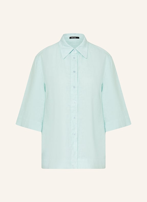 MARC AUREL Shirt blouse made of linen with 3/4 sleeves TURQUOISE