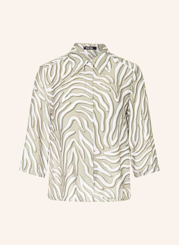 MARC AUREL Overhemdblouse met 3/4-mouwen OLIJF / GROEN / WIT