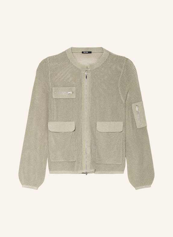 MARC AUREL Strickjacke mit Glitzergarn OLIV