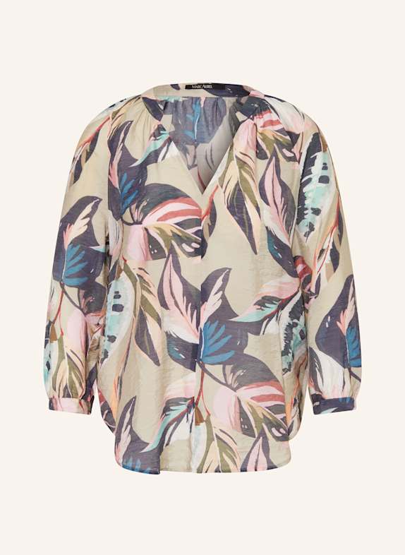 MARC AUREL Shirt blouse with 3/4 sleeves OLIVE / BLUE / PINK