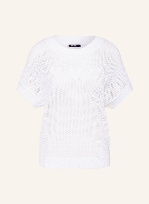 MARC AUREL Strickshirt WEISS