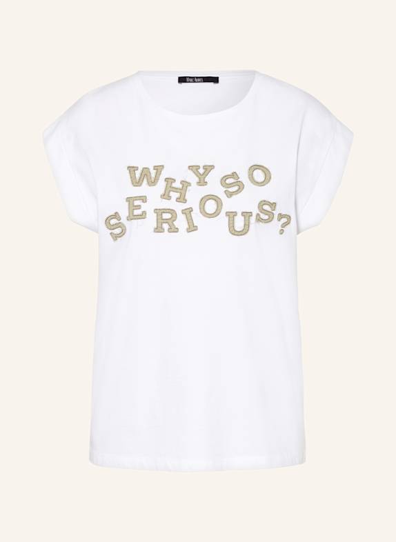 MARC AUREL T-shirt WIT / KAKI