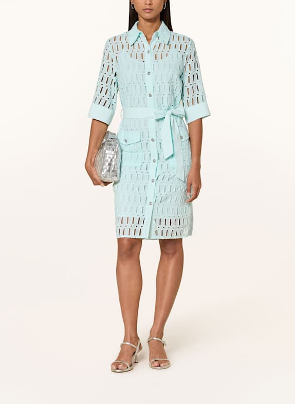 MARC AUREL Hemdblusenkleid aus Lochspitze TÜRKIS