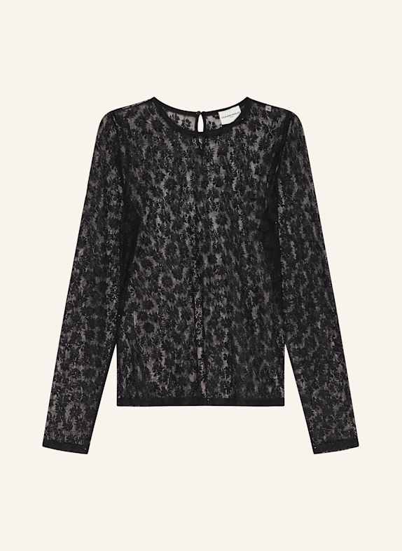 CLAUDIE PIERLOT Longsleeve aus Mesh SCHWARZ
