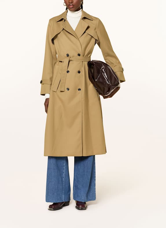 SANDRO Trenchcoat mit Plissees BEIGE