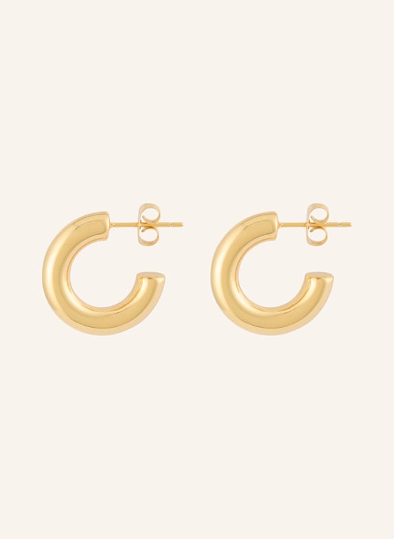 LULU Copenhagen NON HOOPS CHUNKY SMALL hoop earrings in 925 Sterling silver GOLD