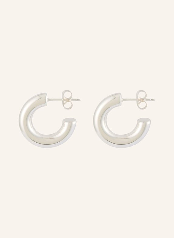 LULU Copenhagen NON HOOPS CHUNKY SMALL hoop earrings in 925 Sterling silver SILVER