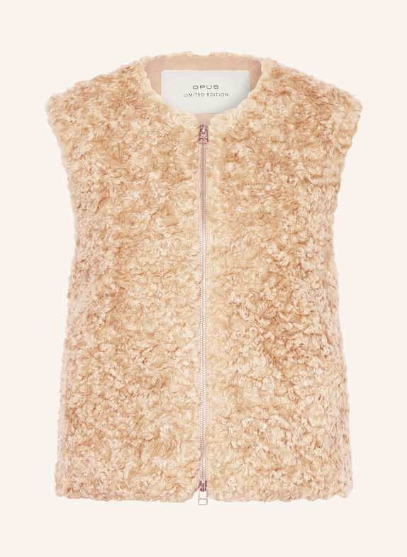 OPUS Kunstfell-Weste WAHIDA BEIGE