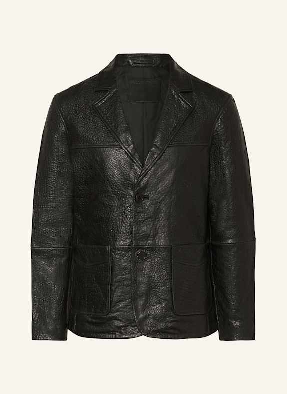 ALLSAINTS Ledersakko SHADWELL Regular Fit SCHWARZ