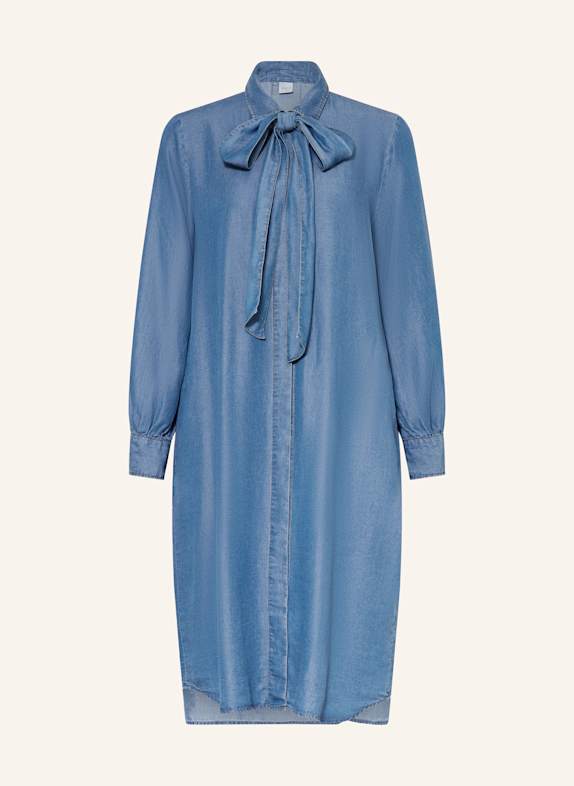1863 by ETERNA Hemdblusenkleid in Jeansoptik mit abnehmbarer Schluppe BLAU