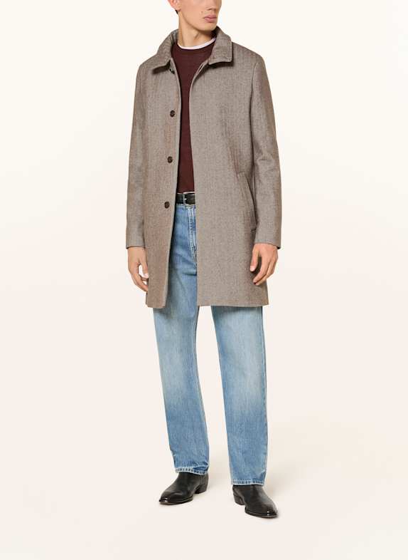 TIGER OF SWEDEN Mantel ALERIC BEIGE / BRAUN