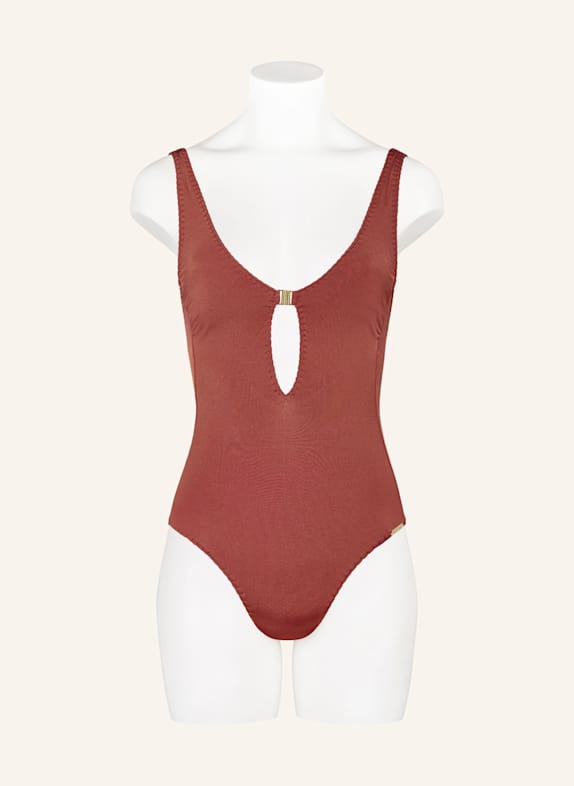 watercult Badpak CRAFTED ESSENTIALS met uitsnijding DONKERROOD