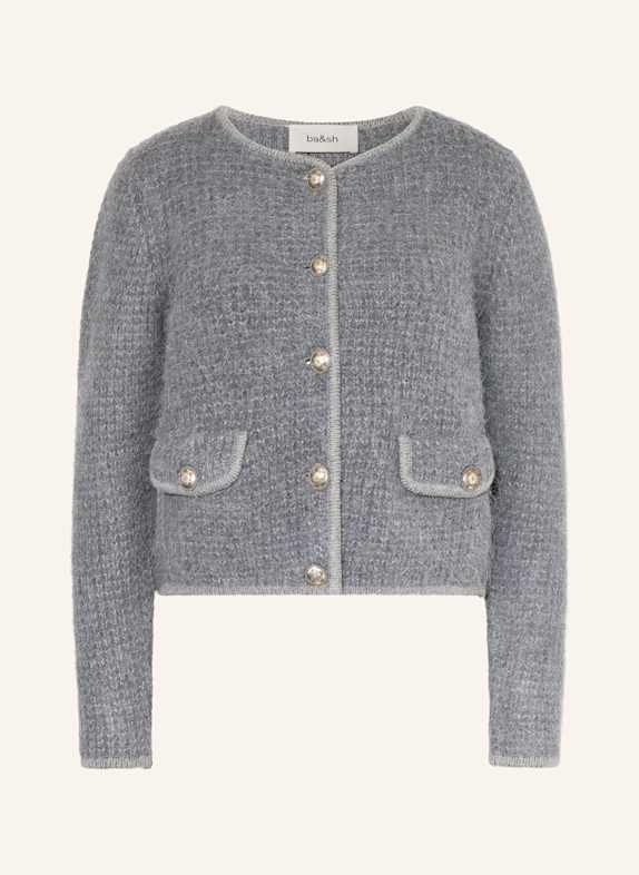 ba&sh Pletený kardigan HARRY s alpakou TMAVĚ ŠEDÁ