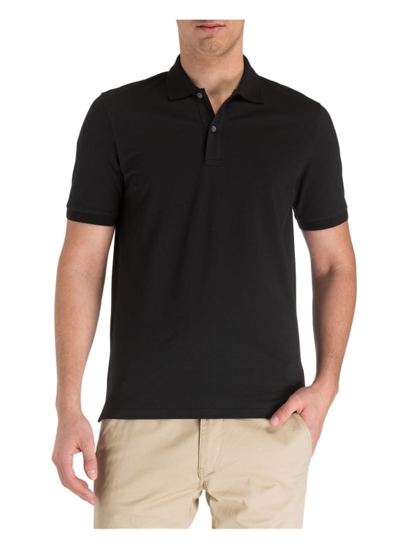 OLYMP Piqué-Poloshirt Level Five body fit SCHWARZ