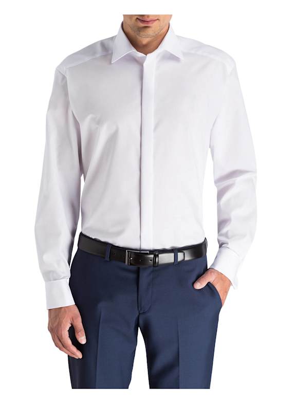 OLYMP Hemd Luxor comfort fit mit Umschlagmanschette WEISS