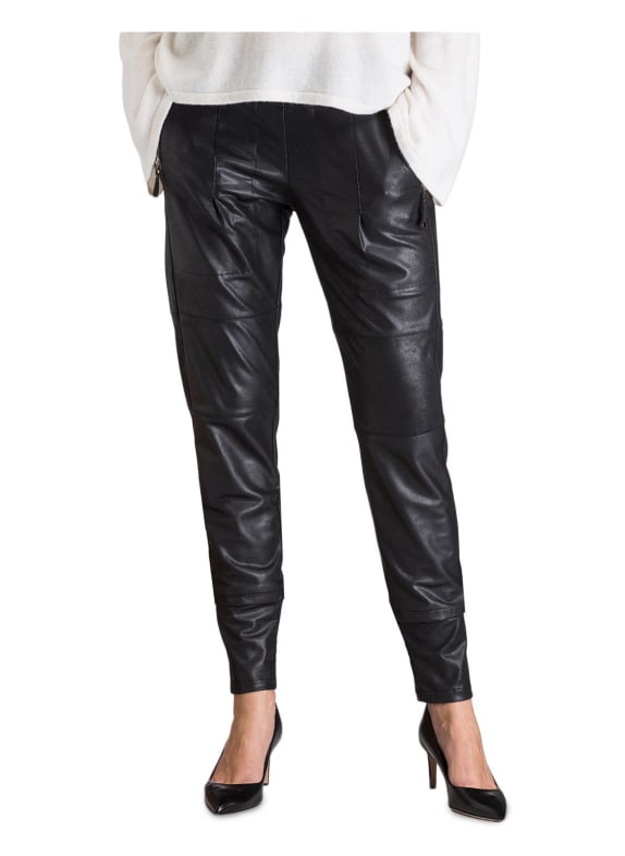 RAFFAELLO ROSSI Trousers CANDY in leather look