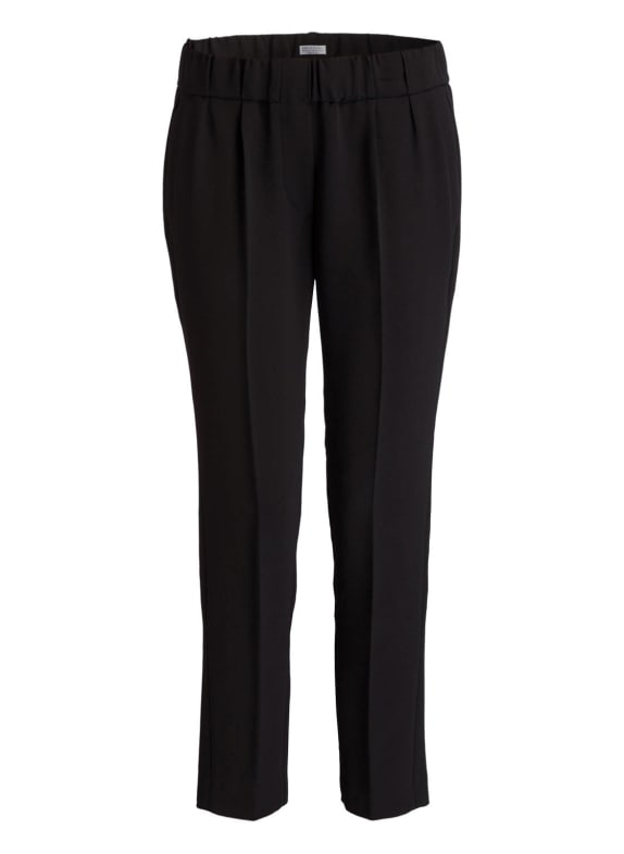 BRUNELLO CUCINELLI 7/8-Hose mit Seide SCHWARZ