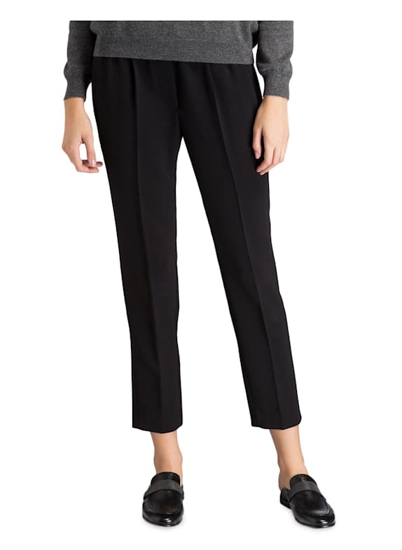 BRUNELLO CUCINELLI 7/8-broek met zijde ZWART
