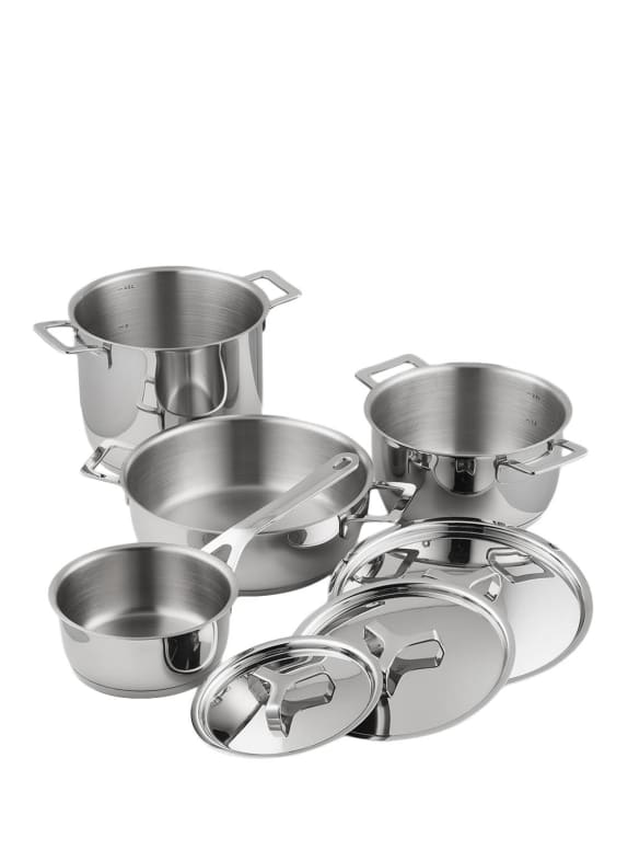 ALESSI 7-tlg. Topfset POTS & PANS SILBER
