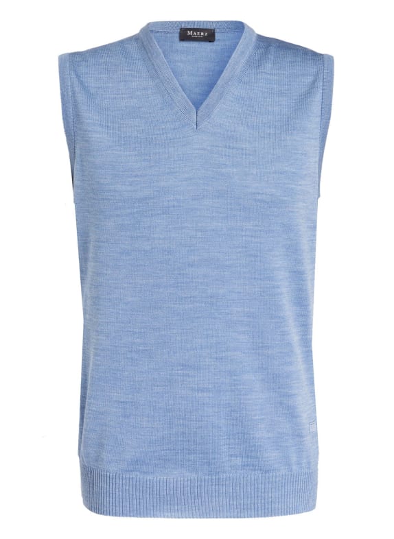 MAERZ MUENCHEN Pure new wool sleeveless sweater LIGHT BLUE