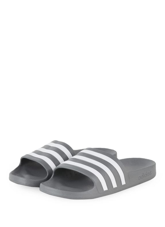 adidas Pantoletten ADILETTE AQUA GRAU/ WEISS