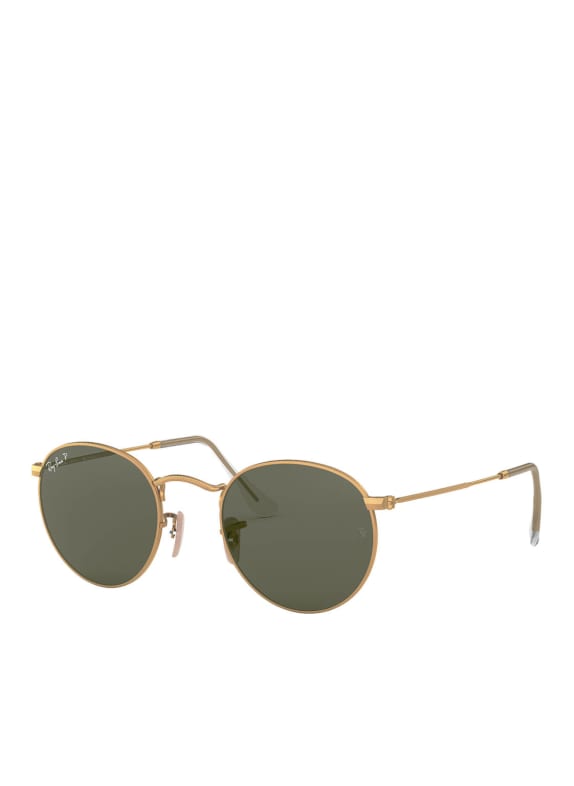 Ray-Ban Sonnenbrille RB3447 ROUND 112/58 - GOLD MATT/ GRÜN
