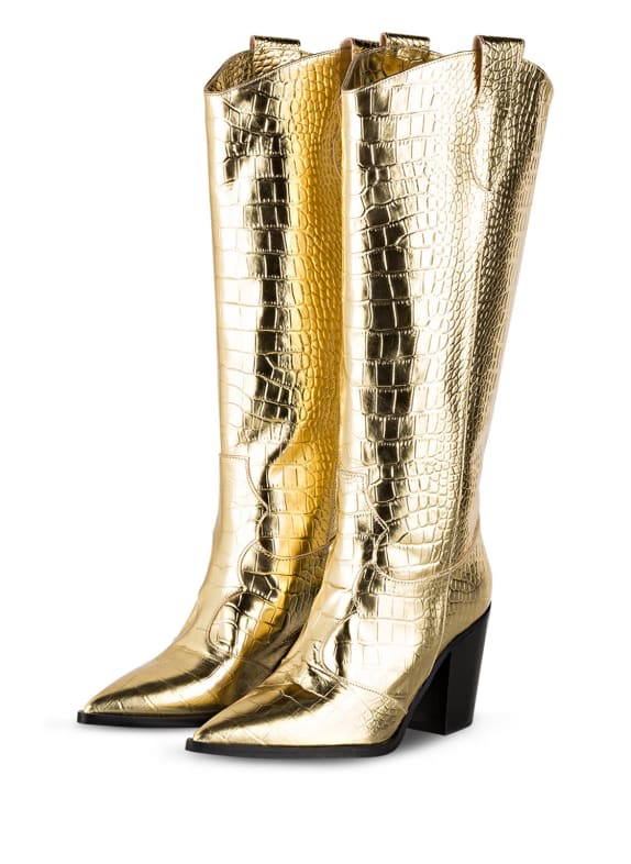 Bianca Di Cowboy Boots GOLD