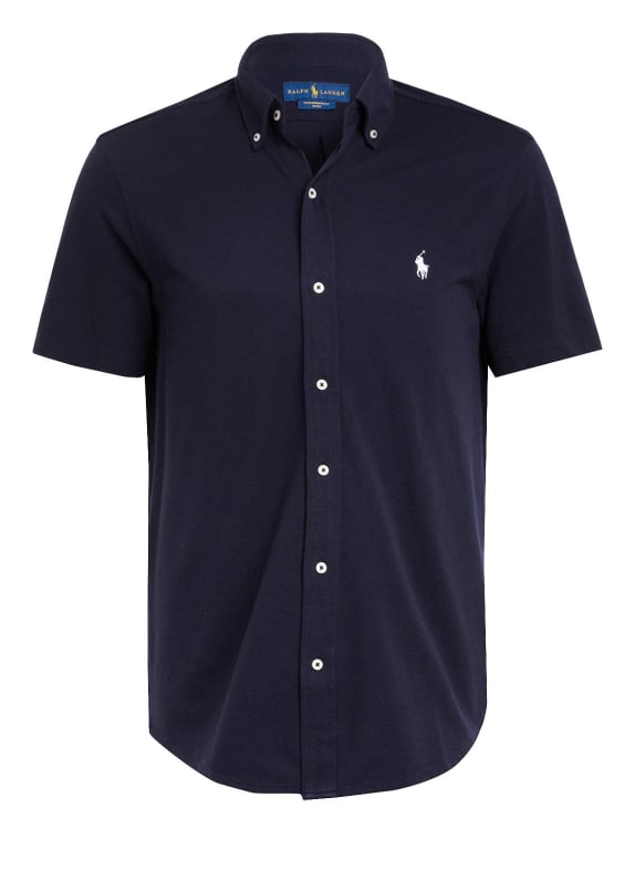 POLO RALPH LAUREN Kurzarm-Hemd Regular Fit aus Piqué DUNKELBLAU