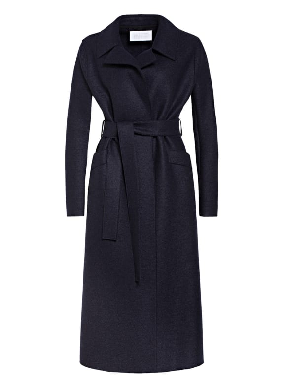 HARRIS WHARF LONDON Wool coat DARK BLUE