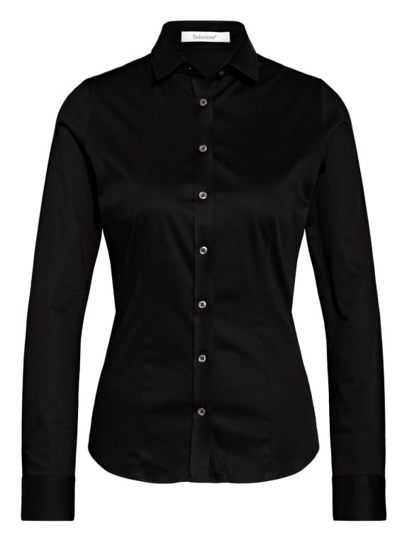 Soluzione Shirt blouse made of jersey BLACK