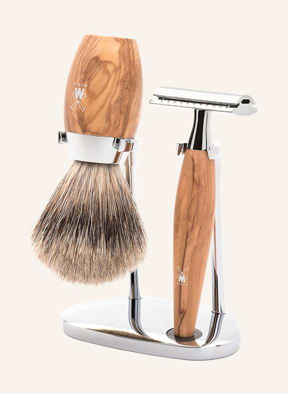MÜHLE 3-tlg Rasierset - KOSMO HELLBRAUN